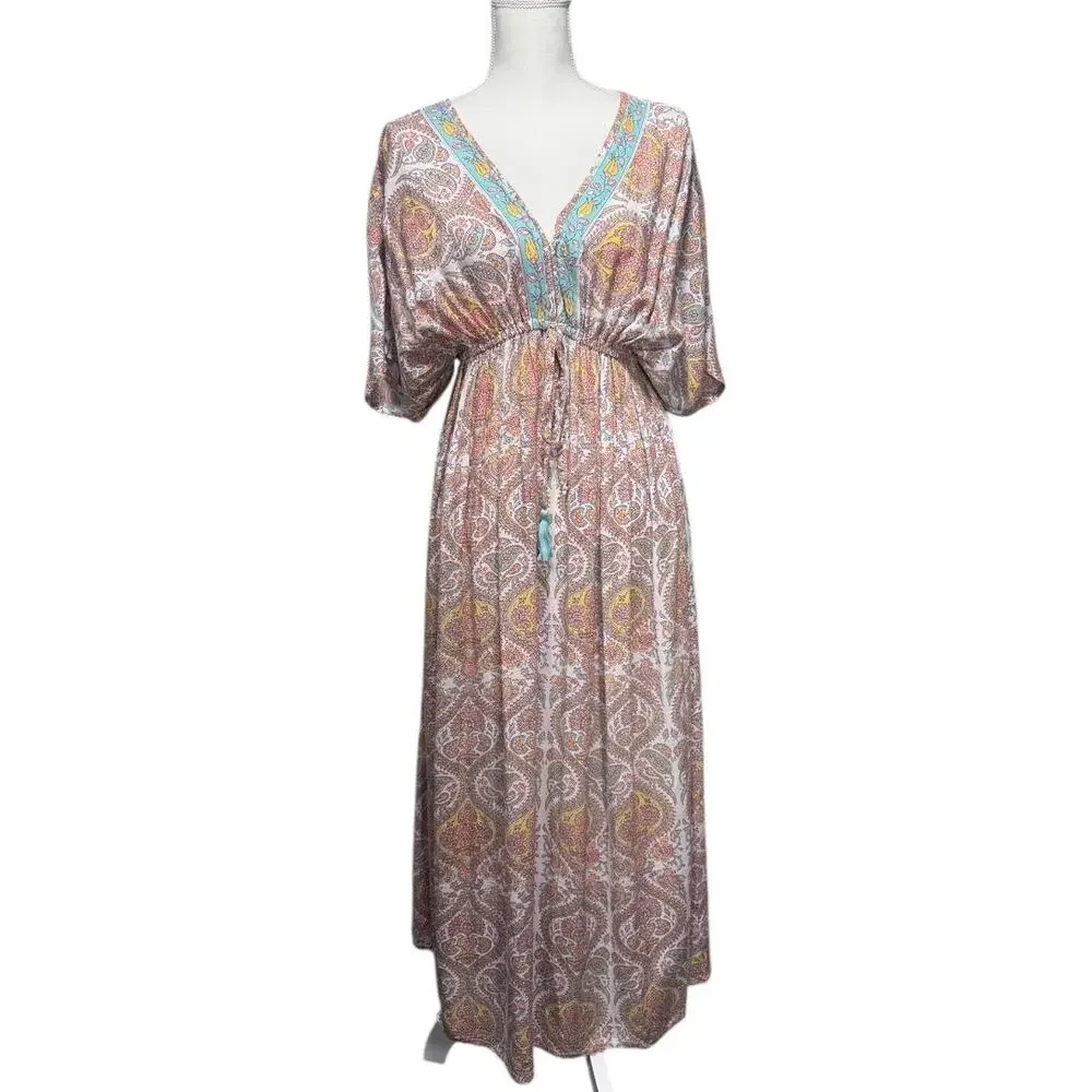 World Market Bohemian Gypsy Maxi Dress - Size S/M - Picture 1 of 4